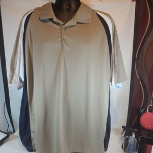 Cool 18 Performance Haggar Golf Polo Shirt Men XL Short XXL  Brown